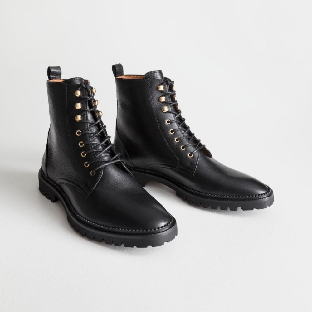 & Other Stories Lace Up Combat Boots